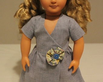 Doll Dress,18 inch Doll Dress,Blue Doll Dress