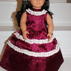 Vestido de fiesta para muñecas de 18 pulgadas, ropa de muñeca, vestido de noche de muñeca, vestido formal, vestido de noche elegante, vestido de muñeca