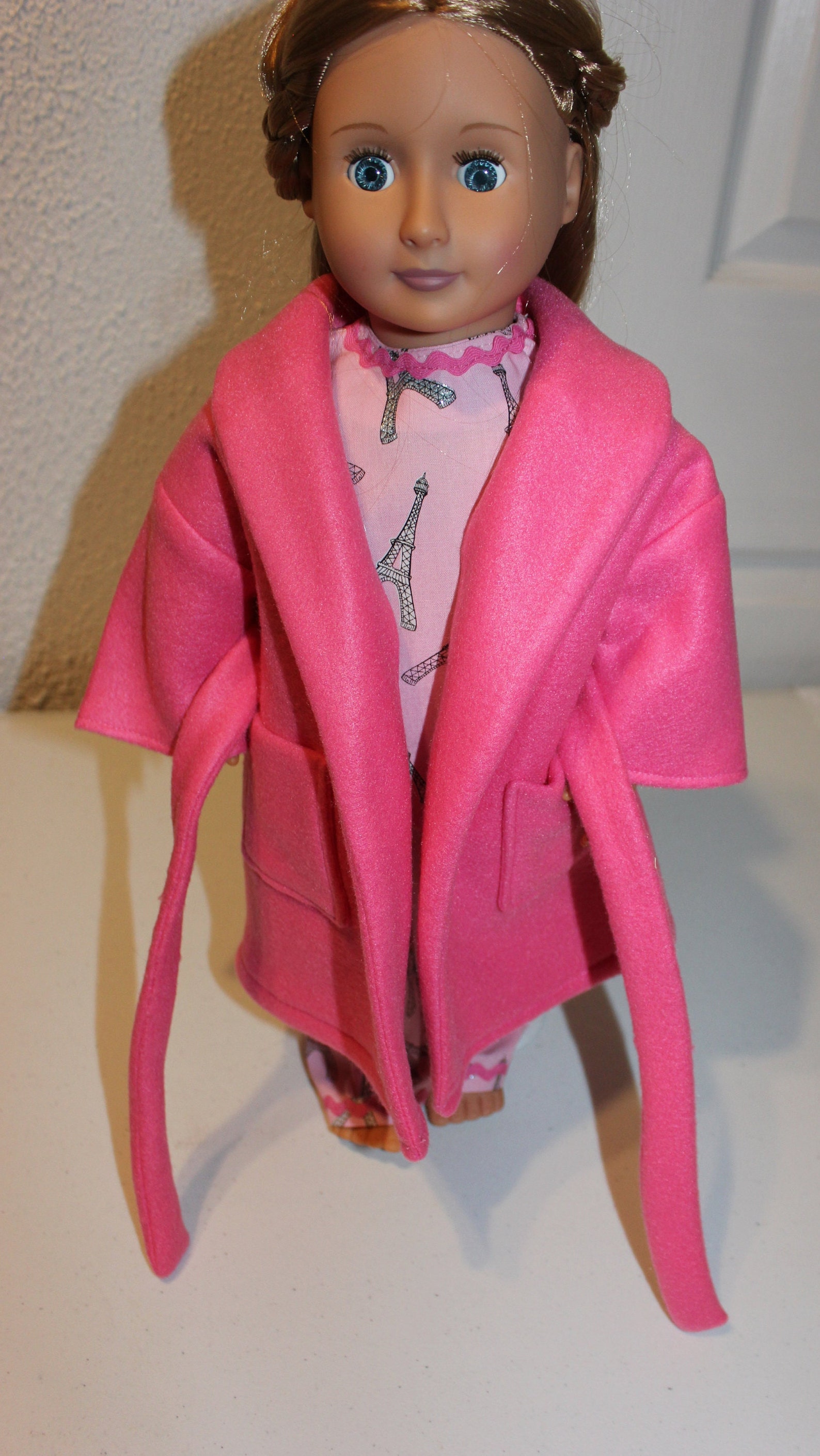 Doll Robe, 18 Inch Doll Robe, Pink 18