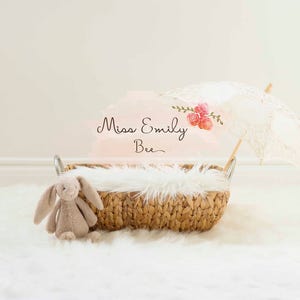Woven Basket with Umbrella - Newborn Digital Prop/Backdrop - 3 files