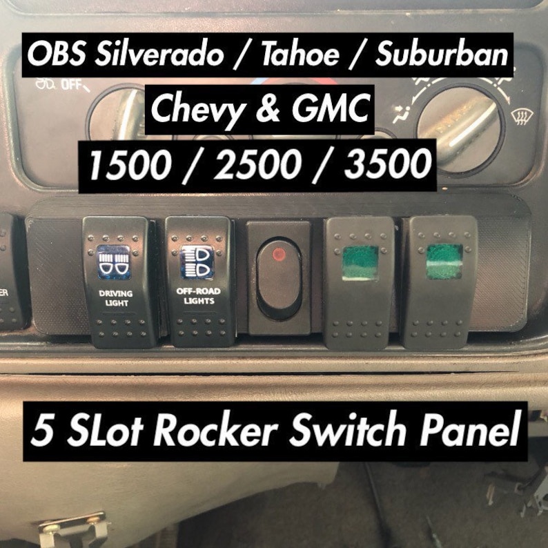 OBS Chevrolet GMC Rocker Switch Panel 5 Slots Carling ARB Etsy