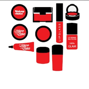 Make-up Set 3 SVG EPS JPEG Makeup Lippenstift Maskenbildner