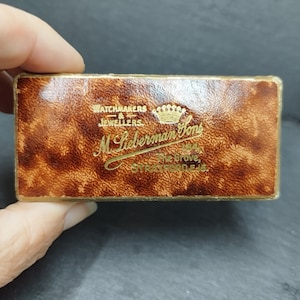 joyero inglés antiguo, joyero vintage, joyero vintage eduardiano antiguo del siglo XX, cartón y terciopelo negro