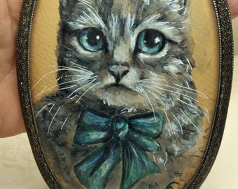 Lovely Cat Painting Etsy France