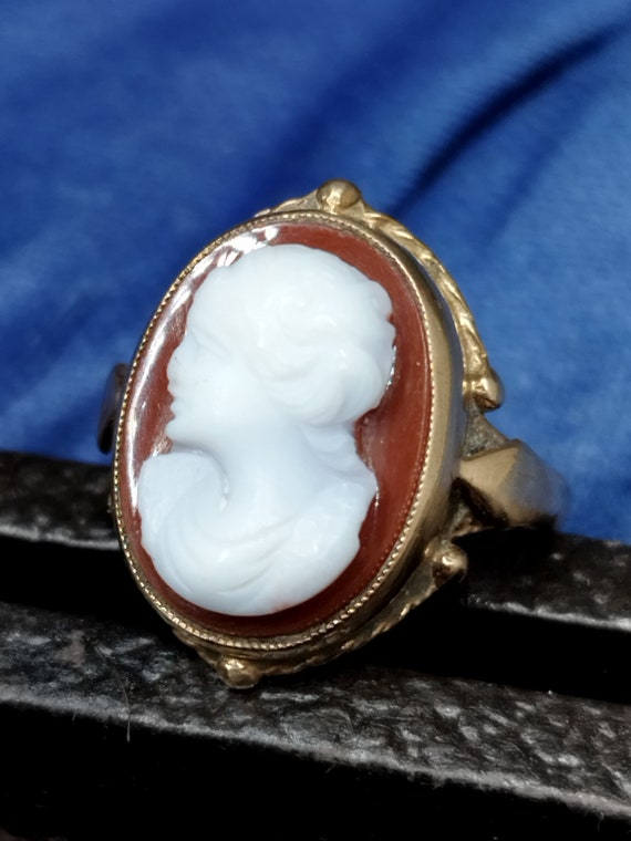 Anello antico Cameo corniola oro Cammeo pietra pr… - image 1