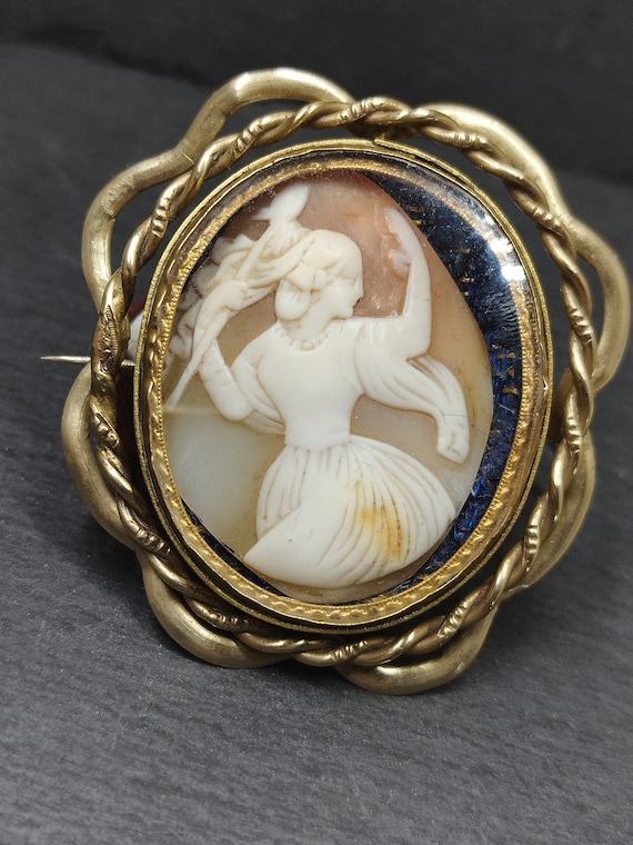 Broche Ancienne Vintage Française, Métal, Pierre, Pièce Rare De Collection