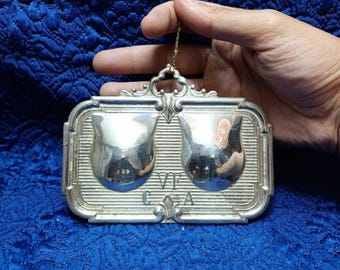 Ex voto seno doppio vintage Grazia ricevuta seno donna guarigione spiritualità collezione ex voto italiano regalo religioso da parete