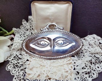 Eyes ex voto antique Grace received silver eyes Saint Lucia devotion religious Italy early 20th century spirituality religious collection