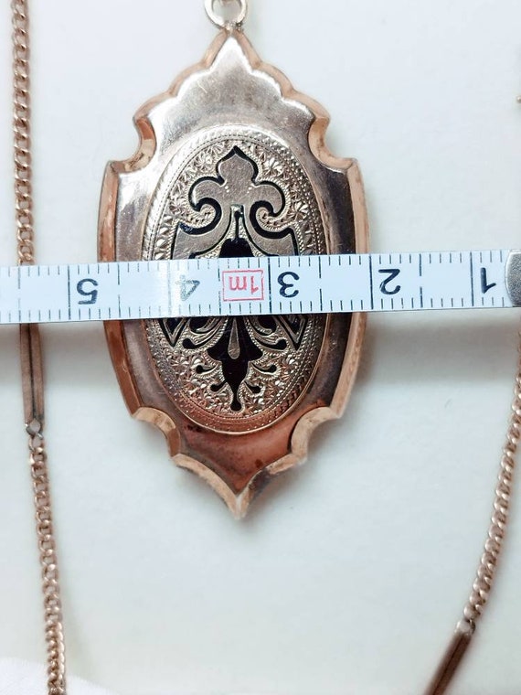 Locket 18k pendant necklace antique vintage 17th … - image 9