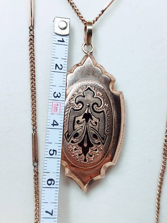 Locket 18k pendant necklace antique vintage 17th … - image 6