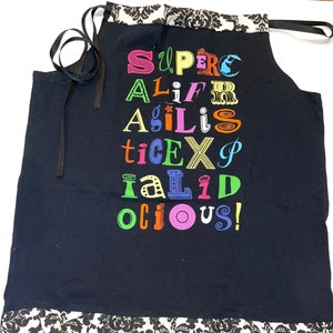 Girls size 6/7 Dress made from Repurposed T-Shirt - One of a Kind - Supercalifragilisticexpialidocious