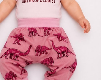 Size 9M Baby Harem Pant Pants Yoga Waist Cotton Spandex Assorted Themes Unique Prints - You Choose