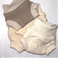 XS Preemie/Newborn 0-3M 5-10 lbs Wool Diaper Cover Gender Neutral Ivory Off White
