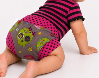 Medium 6-18M 15-22lb Baby Diaper Cloth Cover - Cotton Spandex Knit