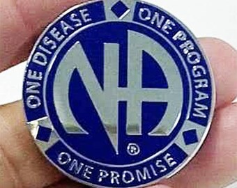 NA ONE Pin, Bright Nickel or Gold Plated, Hard Enamel