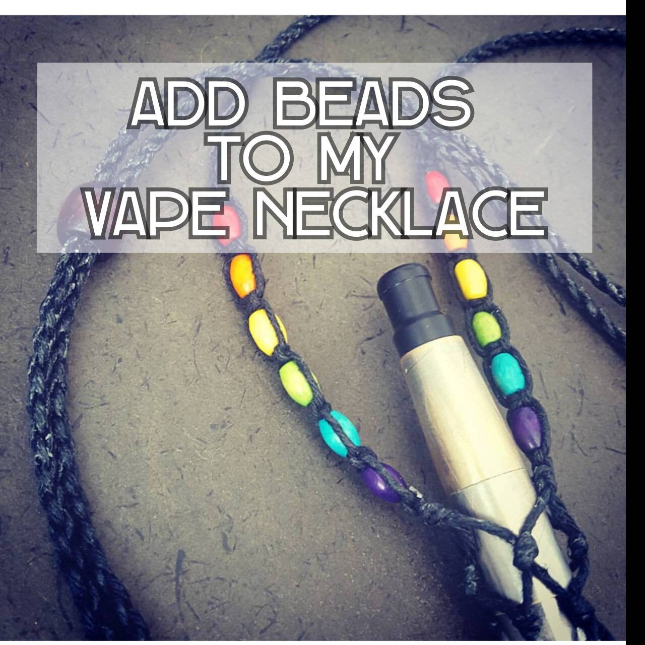 Add Beads to my Vape Necklace Solid Color Rainbow Rasta Etsy