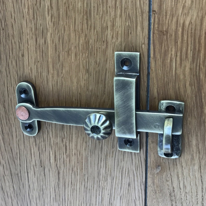Solid Brass Bronze Antique Drop Bar Gate Door Latch Rustic ...