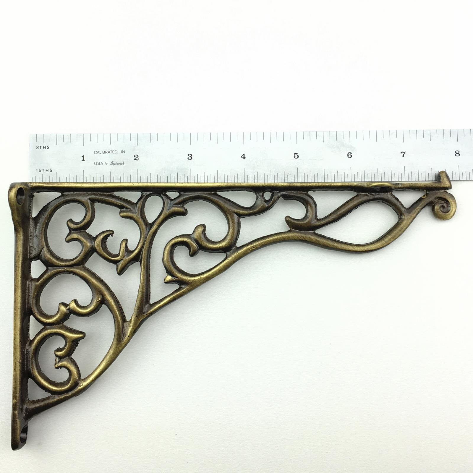 Set of Two Shelf Brackets Handmade Ornate Scroll Cast Antique Etsy