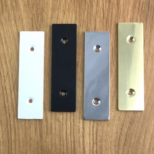 Klingel Messing Abdeckplatte weiß schwarz glänzend Chrom Messing poliert