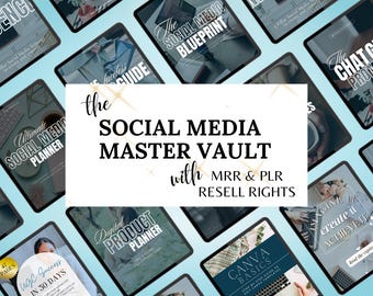 Social Media Marketing Master Vault | Done for You Digital Products | Resell Rights, MRR and PLR | Ebooks | Digital Marketing Bundle
