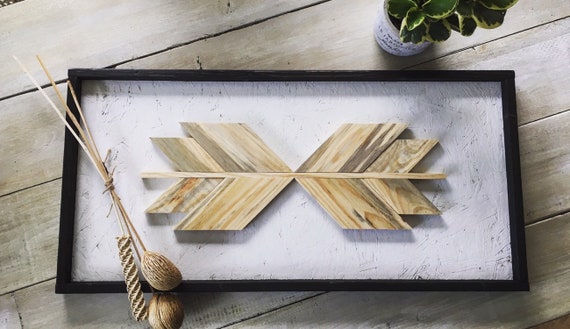 wall art 34"x17"x2" geometric wood sign boho design aztec decor chevron home decor bedroom wood wall living room gypsy decor reclaimed wood