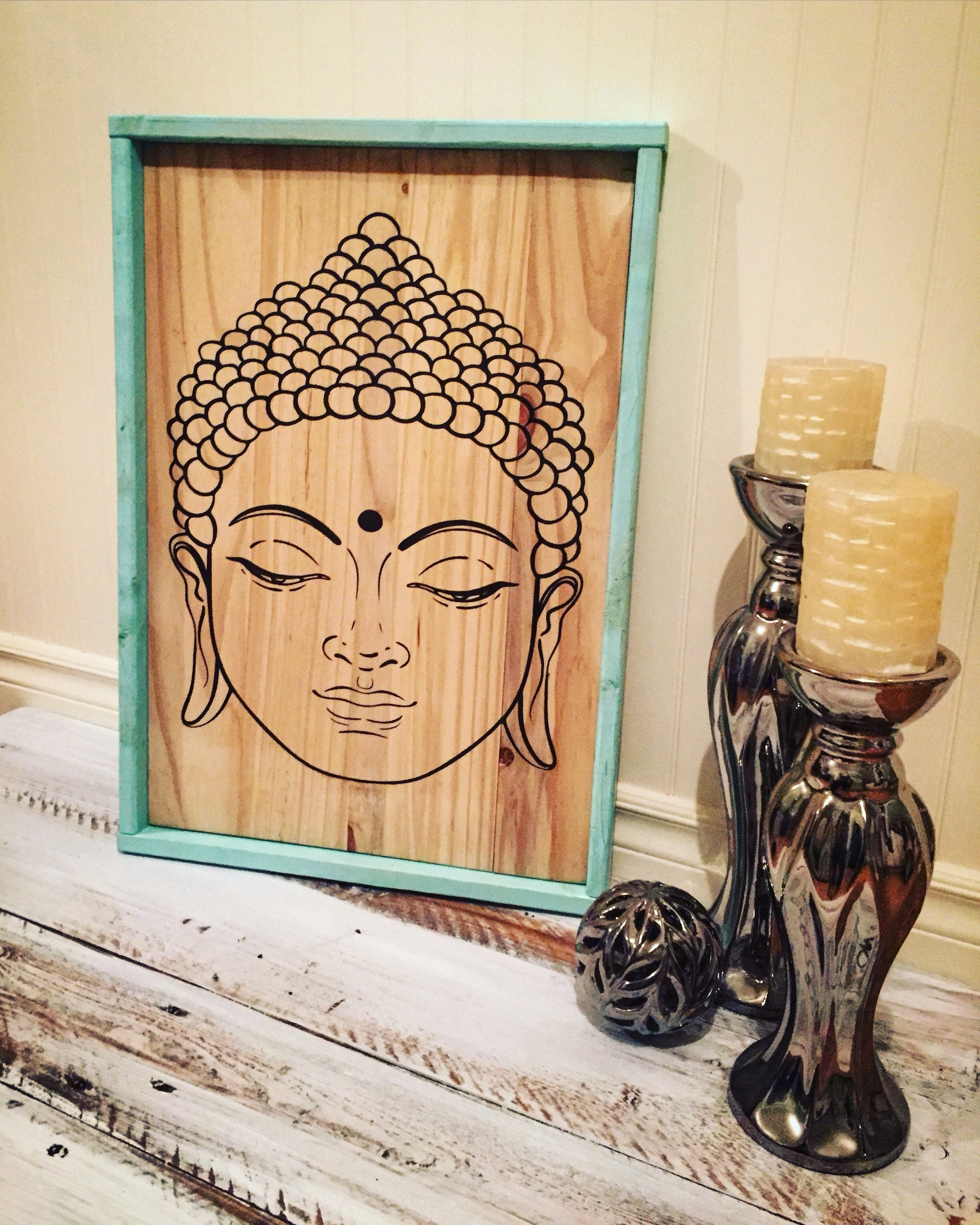 Buddha Wood Sign 24x 16 5 X1 5 Zen Good Vibe Namaste Meditation