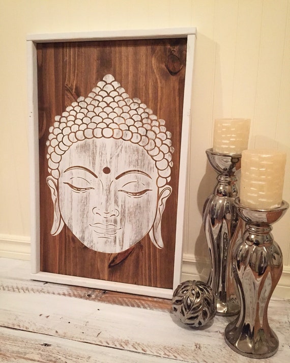 buddha wood sign 25"x 16"x1.5"zen good vibe namaste meditation travel yoga home decor bedroom boho decor living room wall art gift idea