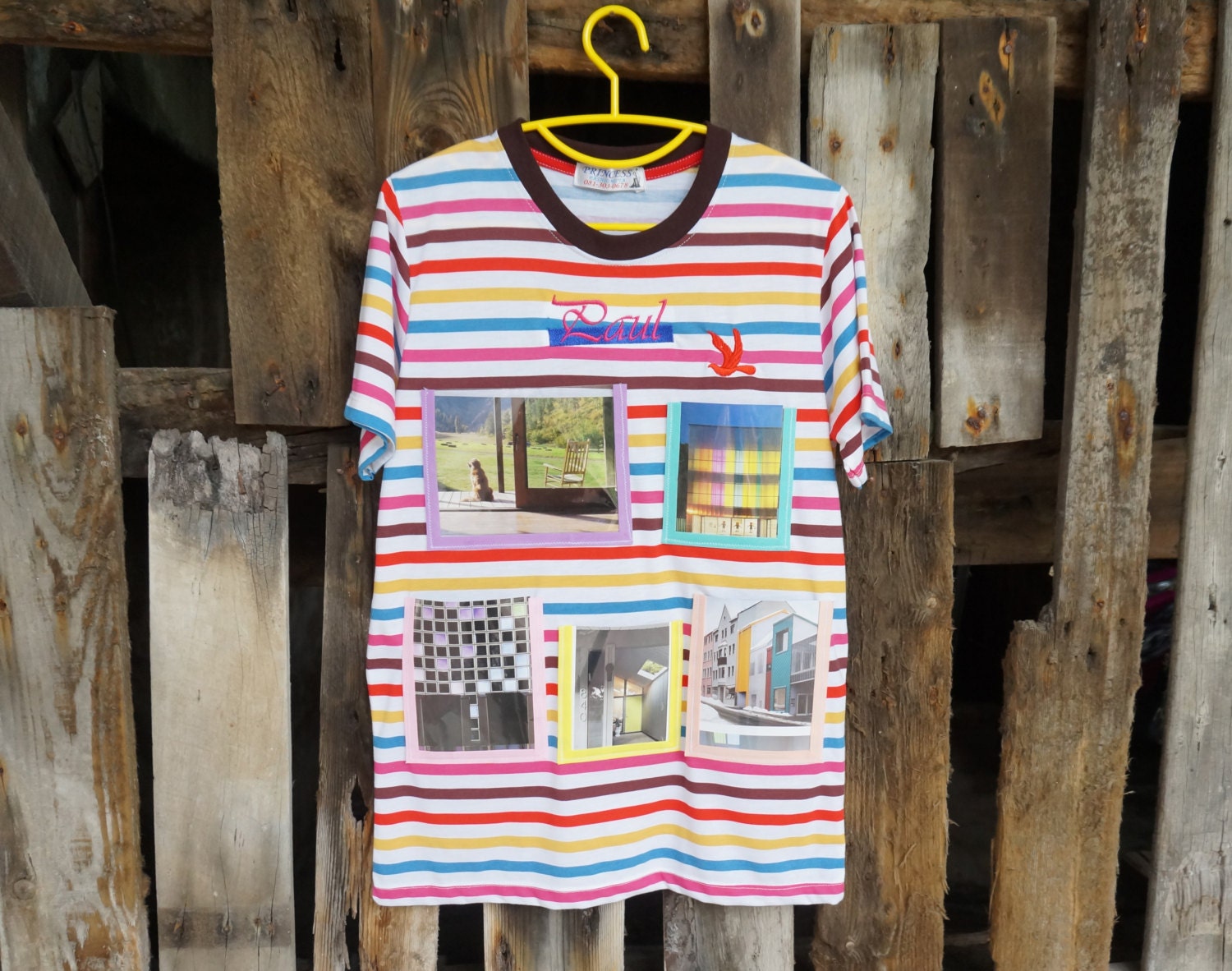 FotoRahmen auf TShirtMulti Color StripeNew Trend Wand Etsy