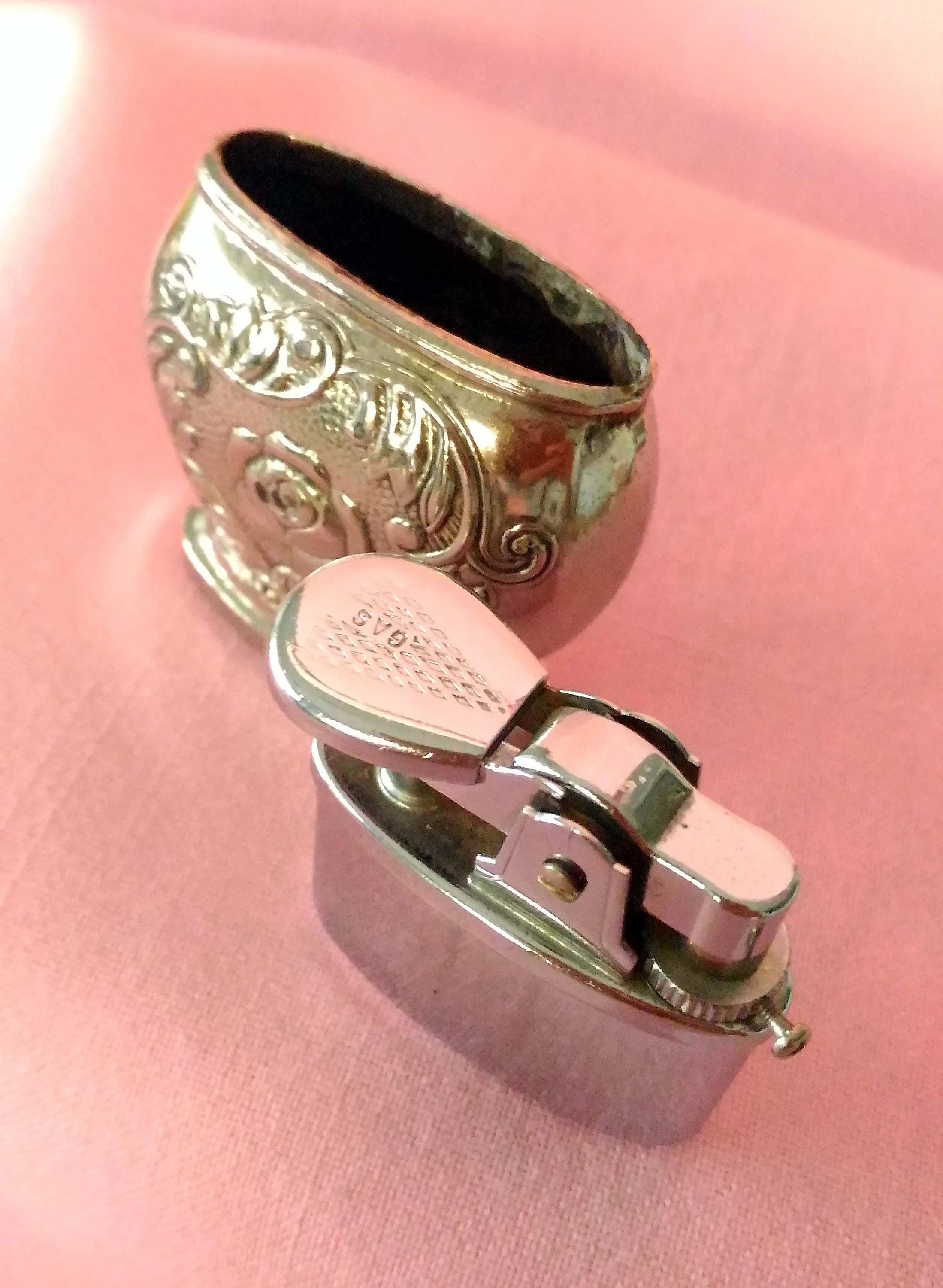 Table Lighterclassic Rose Designstainless Steelgas Lighterdecorate