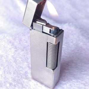 Dunhill Lighter-silver Plated -swiss Made-vintage Lighter Dunhill Lighter-silver Plated -swiss Made-vintage Lighter
