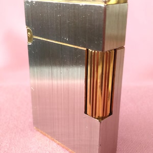 S.T.Dupont Lighter-Gold Plated and Palladium-Made in FRANCE-Vintage Lighter-Christmas Gift-Men Gift
