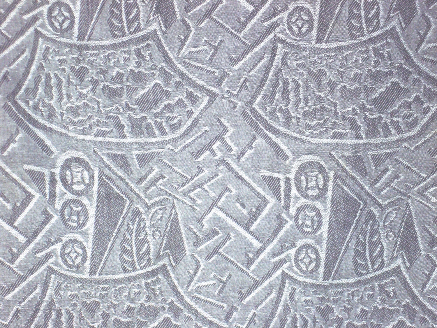 Jacquard No.1/2LargeCotton Woven Yarn Dyed Grey Etsy