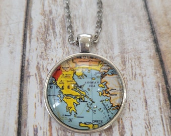 Greece Map Necklace