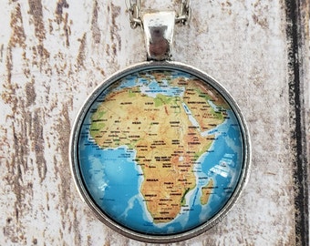 Africa Map Necklace