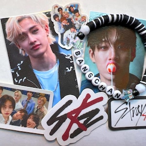 Stray Kids Bias Packs | Choose your bias! | Handmade photo cards, stretch bracelet and sticker pack!