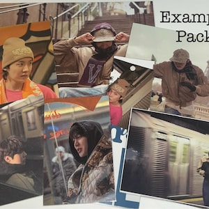 J-hope - Hope on the Street packs | 7 items from Repurposed album photo books | sizes: Mini posters, post cards, photo cards, bookmarks