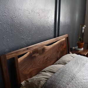 Live edge mid century inspired platform bed. image 3