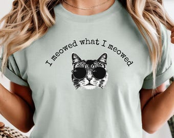 Cool Cat Energy Shirt, Funny Cat Graphic Tee, Cat Lover Gift, Sunglasses Cat Shirt, Unisex Comfort Colors Tee