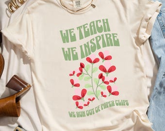 Funny Teacher Life Comfort Colors Tee: Back To School Gift, Teacher Crew, Teacher Appreciation