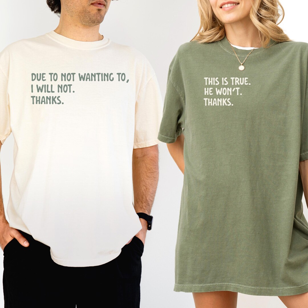 Funny Couples Shirts Comfort Colors, Matching Sarcastic Tees, His and ...