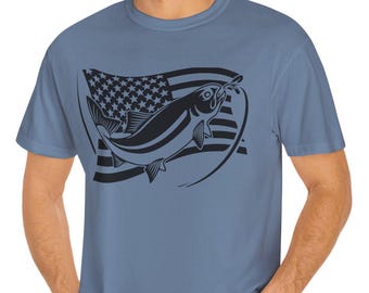 American Flag Fishing Shirt: Patriotic Fisherman Gift