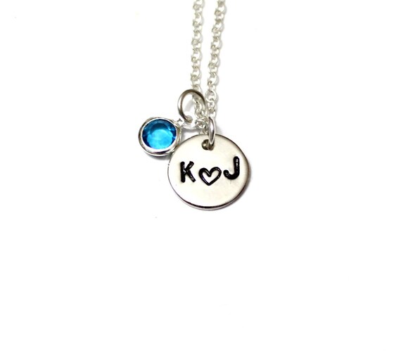 Personalizado Piedra septiembre sólido Corazón Carta 20/" plateado plata collar