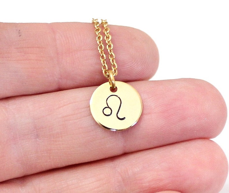 Leo Necklace Sterling Silver Leo Zodiac Charm Pendant Etsy