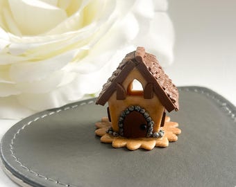 Miniature Halloween House: Hand Sculpted Polymer Clay Desk Decor