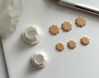 Scalloped circle cutter, polymer clay cutter, small cutters for Jewellery Making, Craft Kit