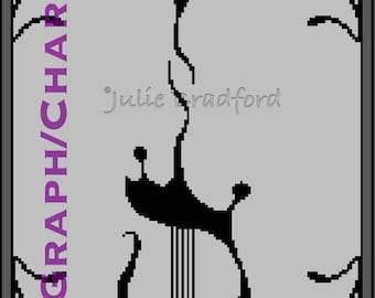 Gráfico de guitarra de ganchillo, patrón de manta musical de guitarra, lanzamiento gráfico de guitarra, guitarra afgana, manta musical