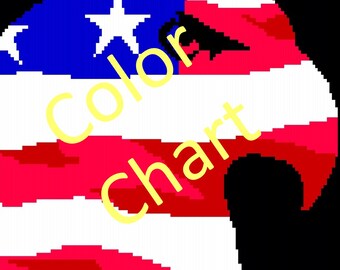 Eagle vlag haak grafiek, Amerikaanse vlag Afghaanse, rood wit en blauw deken, Star en Stripe gooien Graphghan, patriottische Eagle vlag gooien