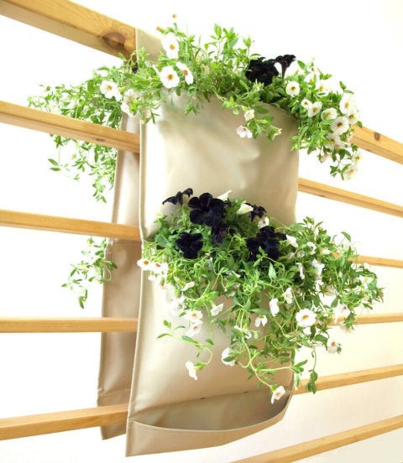 Vertical garden pocket planter Invivo large saddle for Etsy