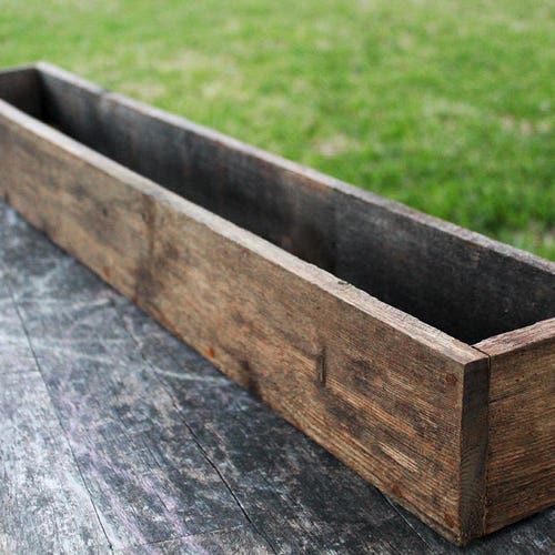 40" - 48" Succulent Planter Box (5" - 5.75"H),Storage,Planter,Wooden Box,Wood Box,Succulent Planters,Wedding,Centerpiece,Farmhouse,Flower