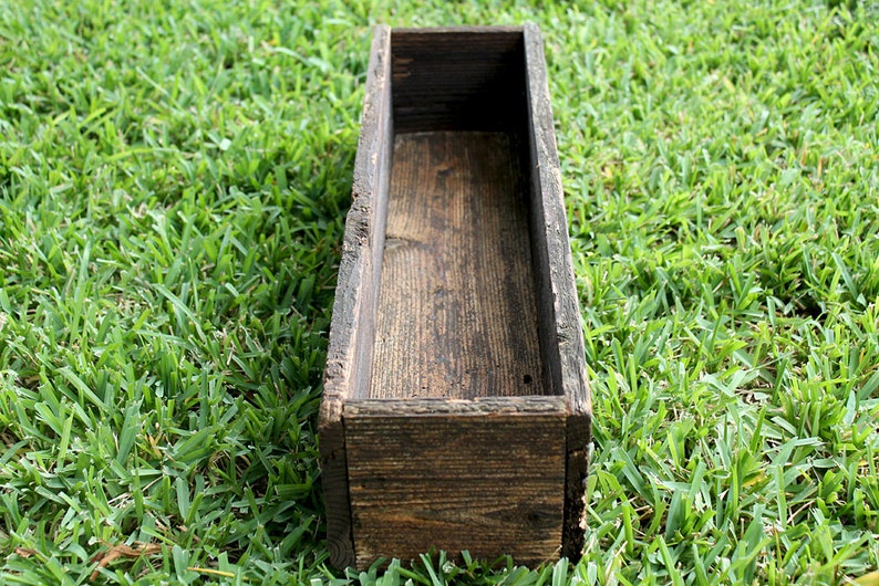 Farmhouse Wedding Centerpiece Decor Wooden Planter Box Rustic 5 5.75H,Cedar,Indoor,Outdoor,Wood,Succulent,Window,Flower image 3